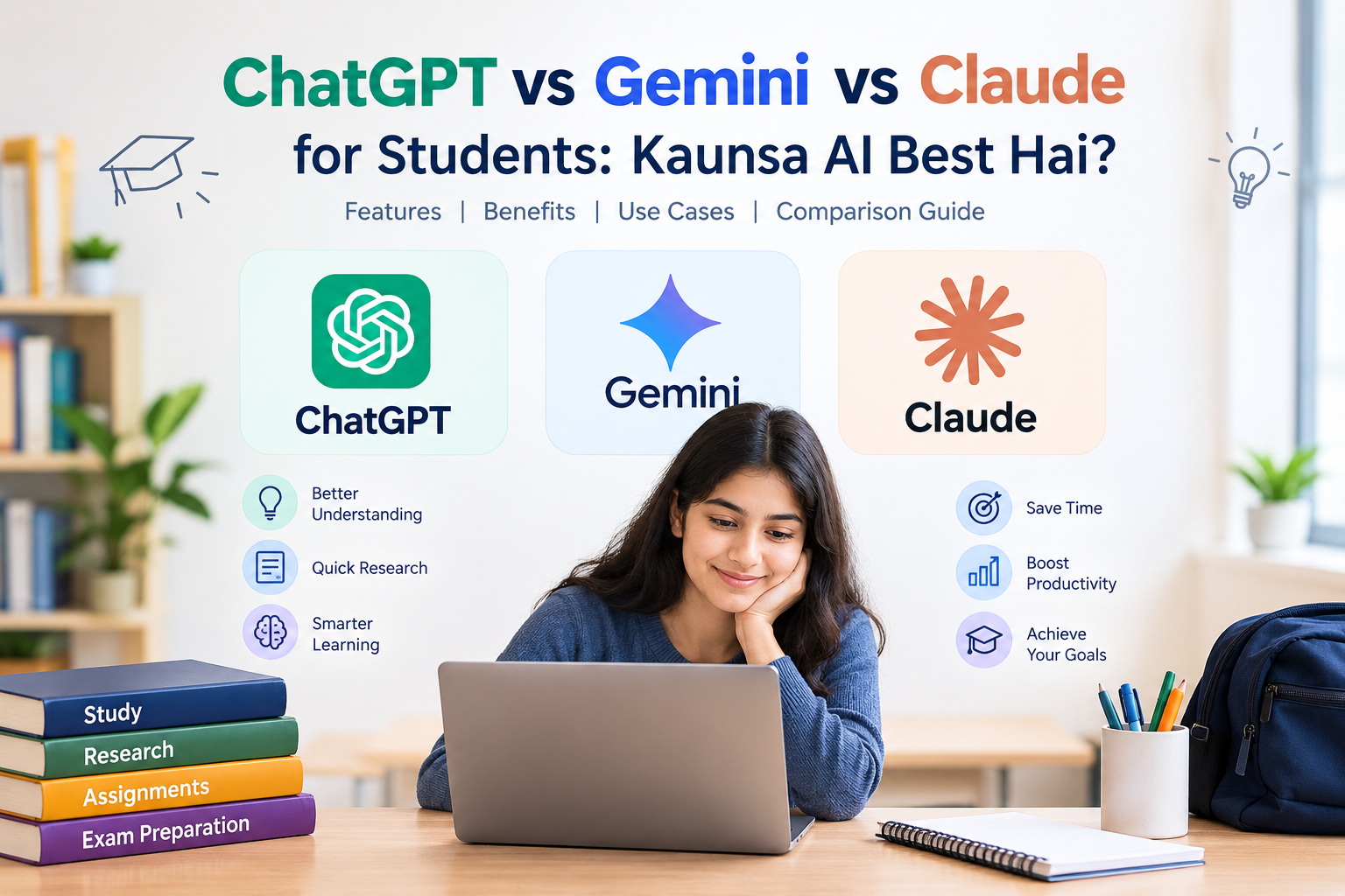 ChatGPT vs Gemini vs Claude for Students