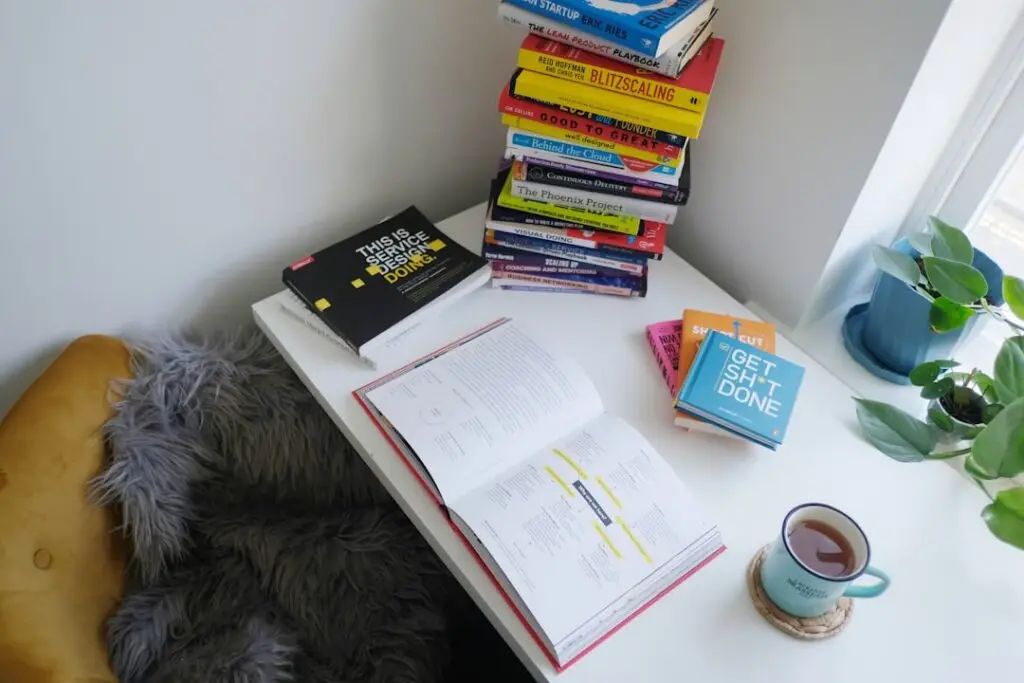 Study desk with books and notes for EPFO APFC exam preparation